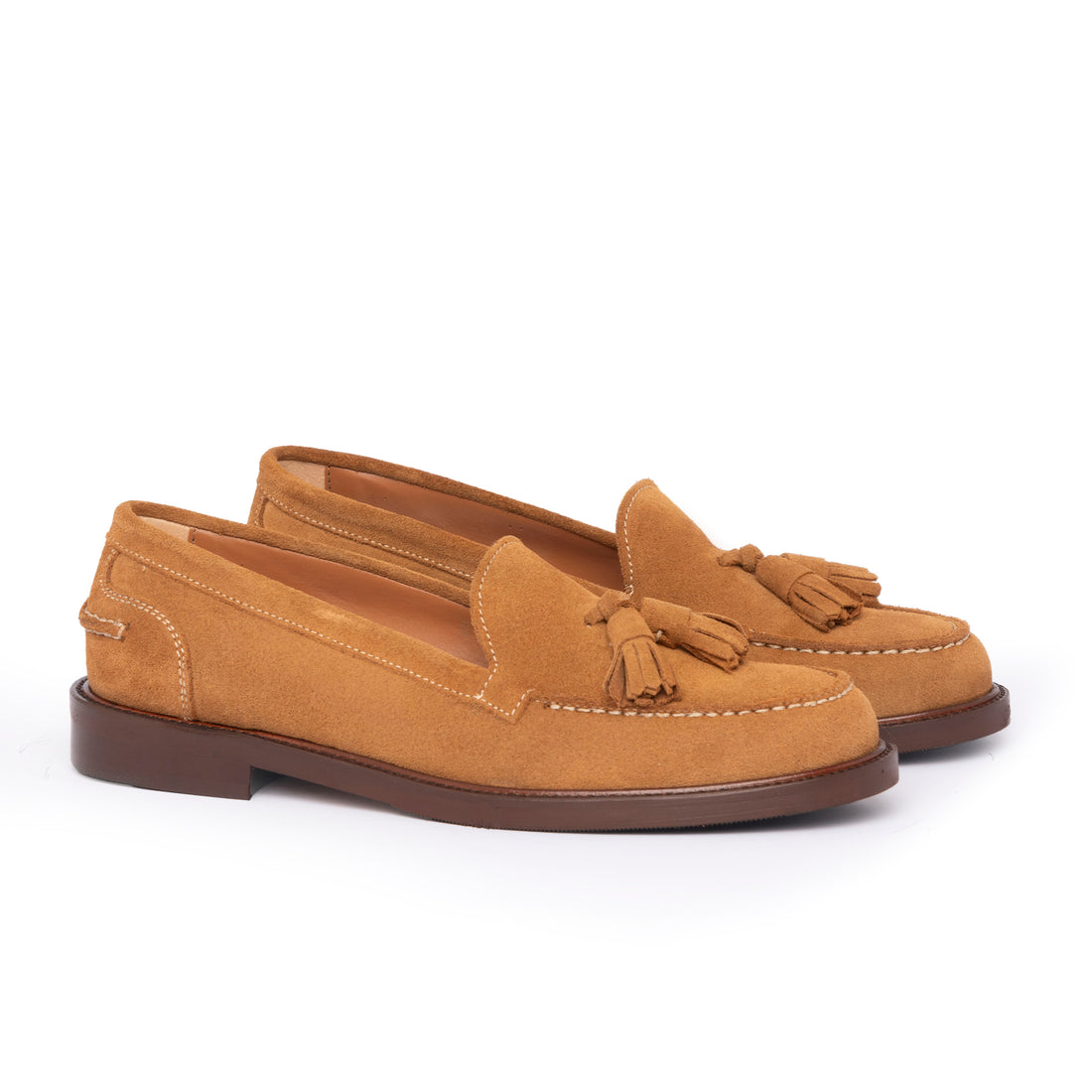 A104PN Women's Moccasins with bow in Suede - Leather