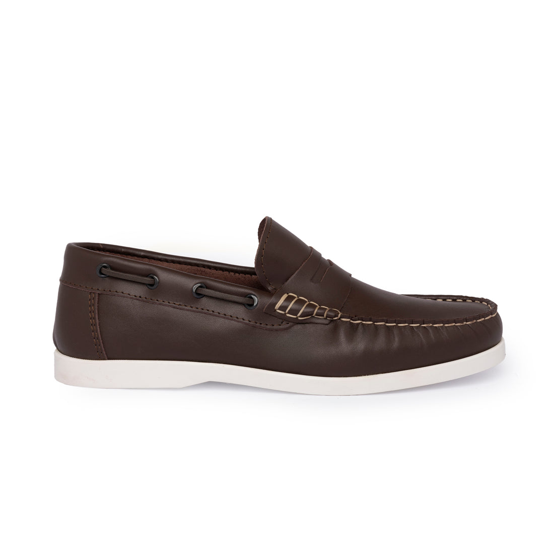 Barca 02 Moccasins with Buckle in Dark Brown Leather