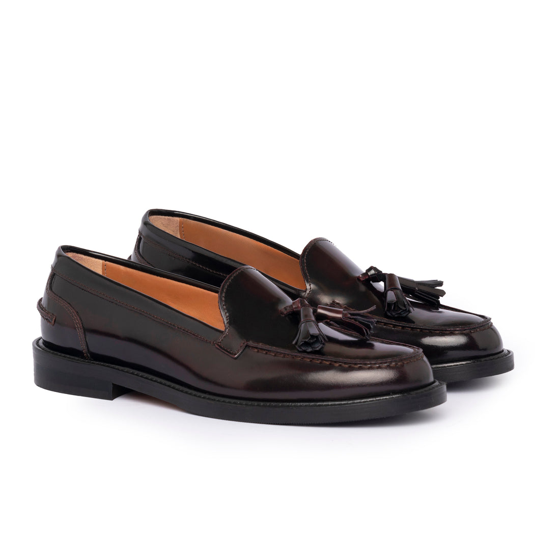 A104PN Women's Loafers with Bow in Leather - Bordeaux