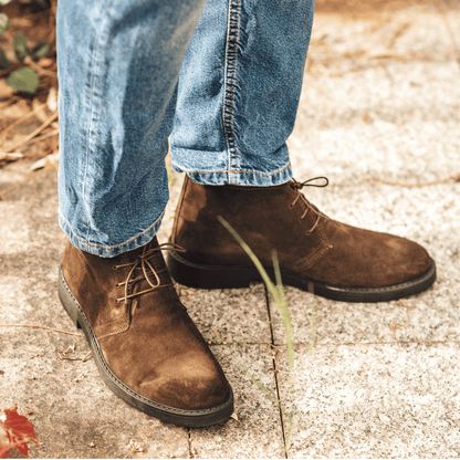 Suede ankle boots - Dark Brown