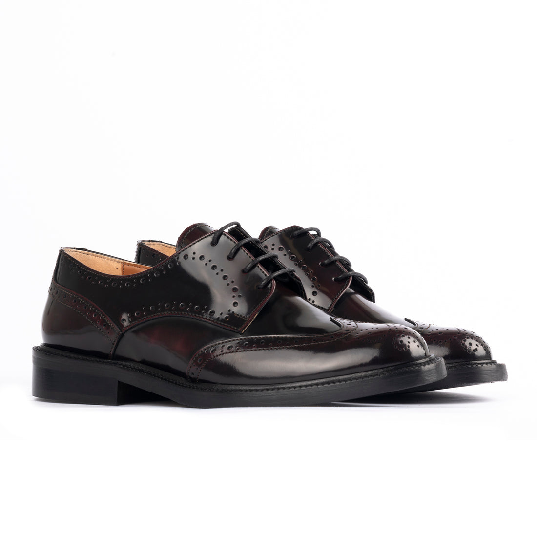 Bordeaux leather Oxford shoes