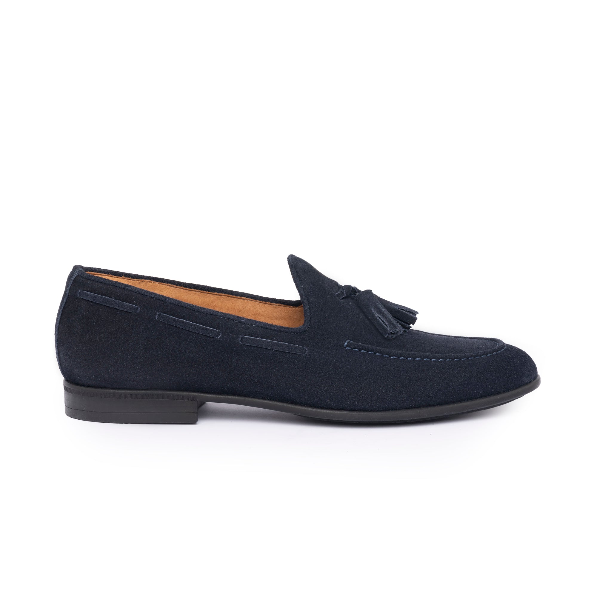 Suede moccasins with bow - Blue