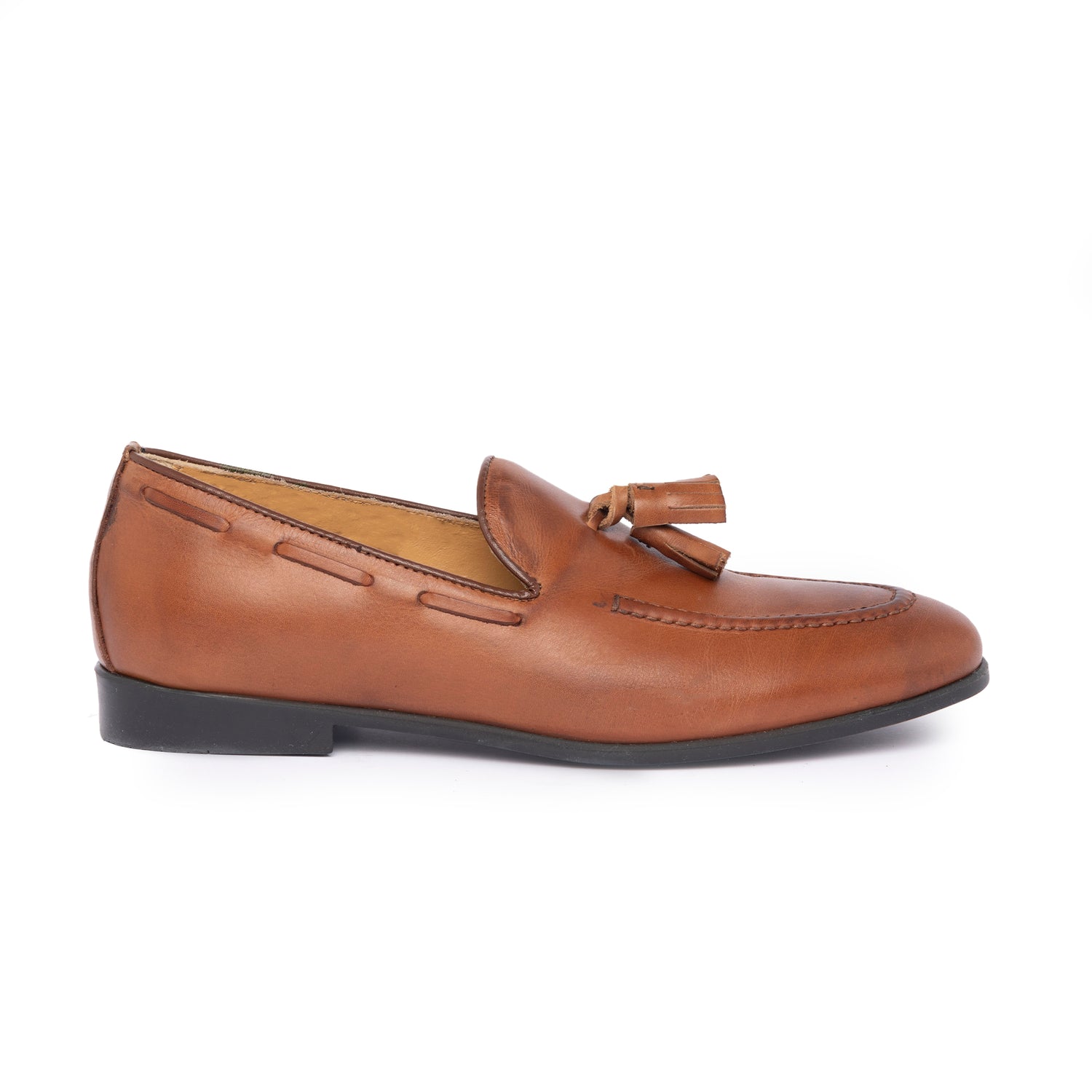 Leather loafers with bow - Tan